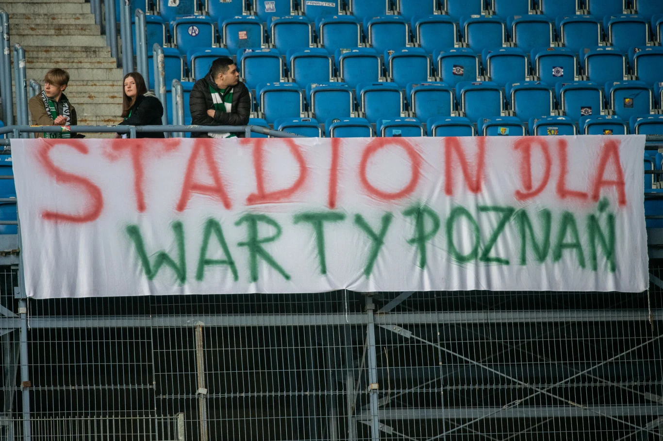 Kibice Warty Poznań na derbach z Lechem Kibice Warty Poznań na derbach z Lechem