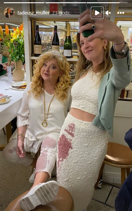 Magda Gessler oblała się czerwonym winem