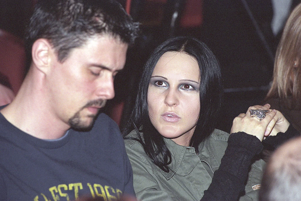 Agnieszka Chylińska z mężem, 2003 rok