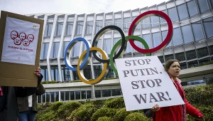 Protest przeciwko startowi Rosjan w igrzyskach
