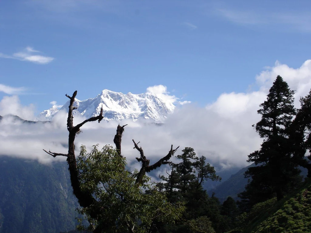 Widok na Himalaje z Tungnath