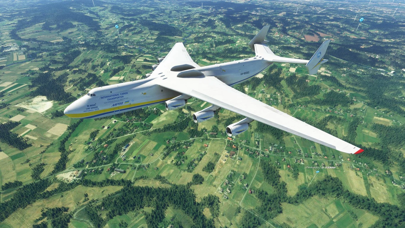 Antonov An-225 Mrija z dodatku do Microsoft Flight Simulator