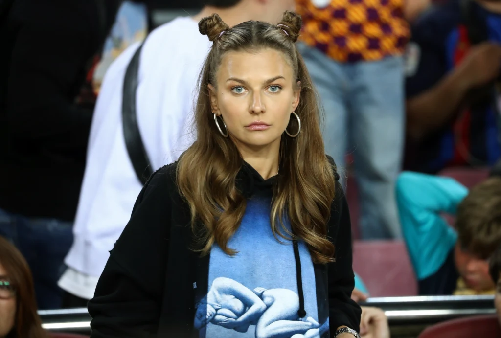 Anna Lewandowska na Camp Nou Anna Lewandowska na Camp Nou