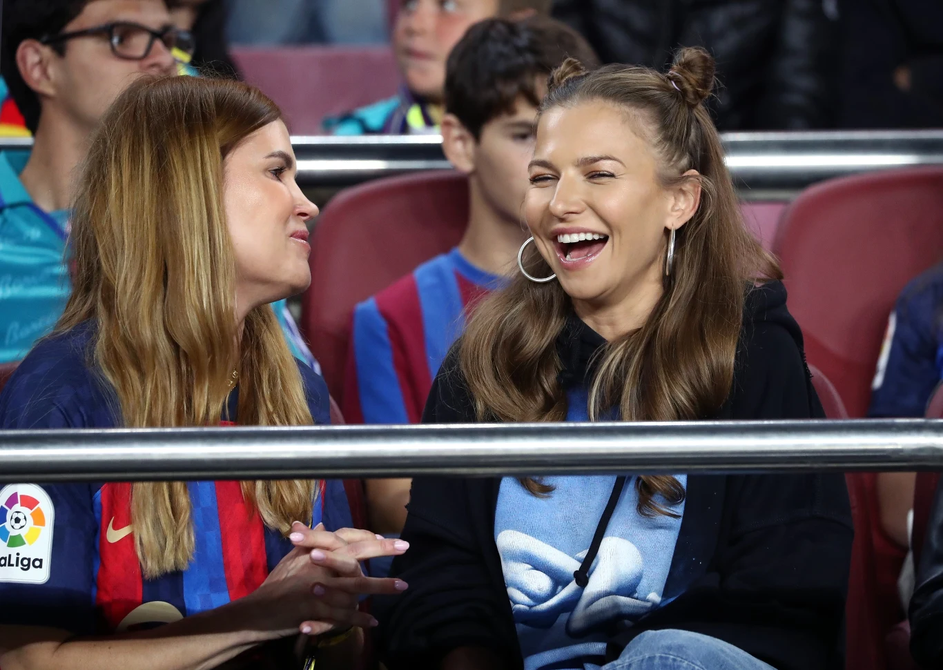 Anna Lewandowska na meczu FC Barcelony