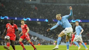 Erling Haaland i Manchester City w meczu z Bayernem Monachium