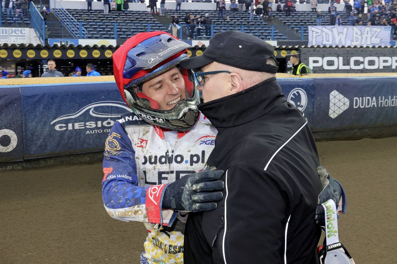 Grzegorz Zengota z trenerem Piotrem Baronem Grzegorz Zengota z trenerem Piotrem Baronem