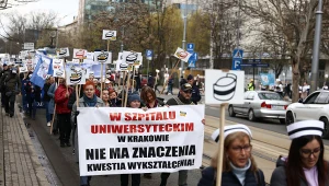 Protest pielęgniarek w Krakowie 