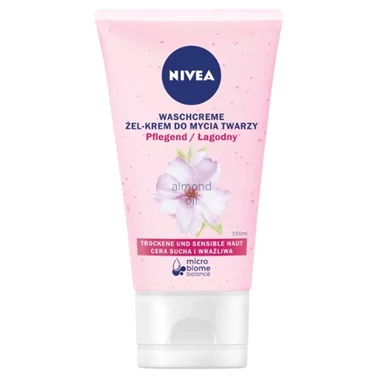 Nivea Łagodnie oczyszczający żel-krem do mycia twarzy cera sucha i wrażliwa 150 ml - 2