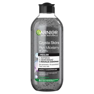 Garnier Skin Naturals Płyn micelarny w żelu z węglem 400 ml - 0