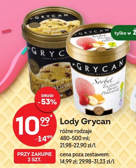Grycan Lody Caffé Latte Lody kawowe 500 ml