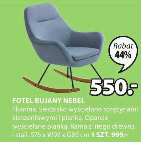 Fotel bujany Jysk