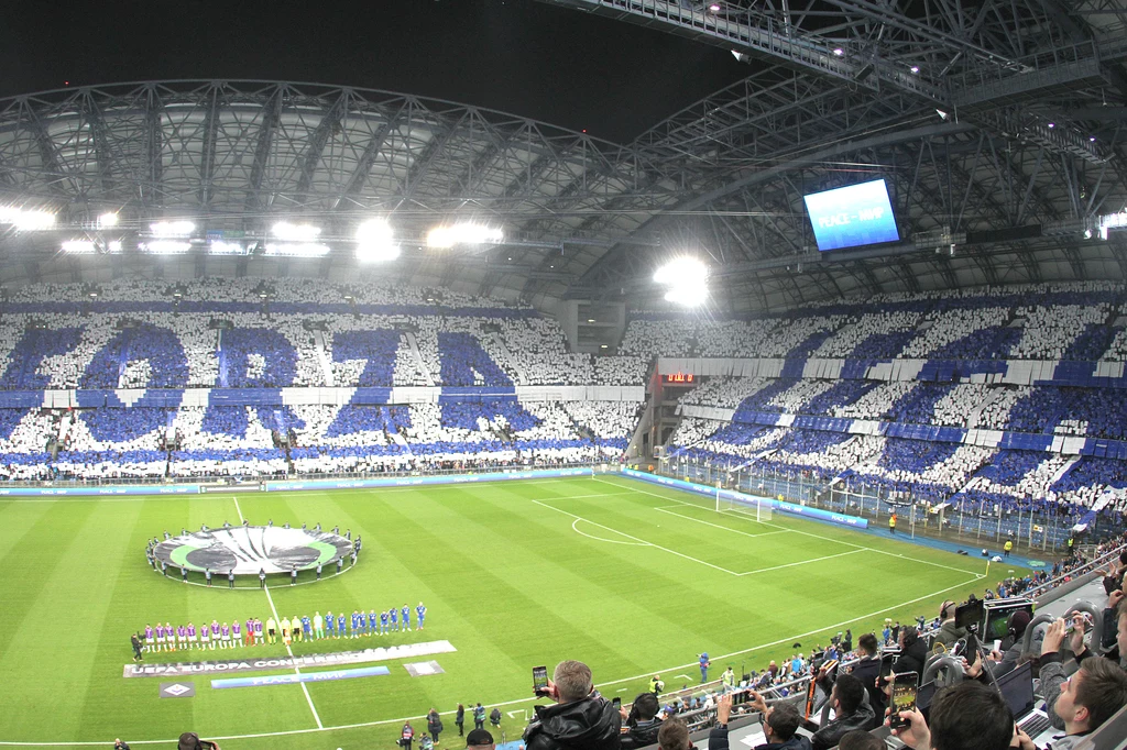 Efektowna oprawa kibiców Lecha Poznań Efektowna oprawa kibiców Lecha Poznań