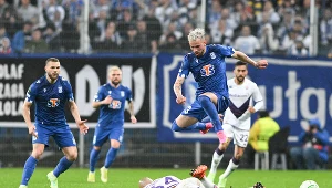 Lech Poznań w meczu z Fiorentiną