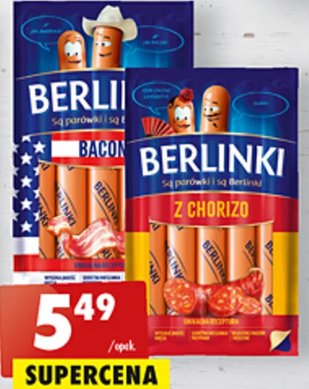 Berlinki Kiełbasa z Chorizo 250 g