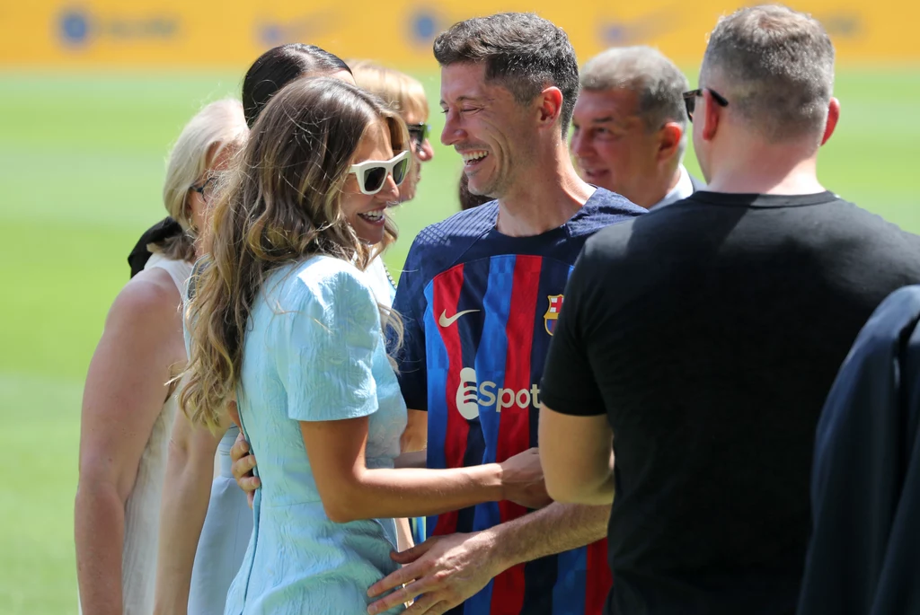 Anna i Robert Lewandowscy na Camp Nou Anna i Robert Lewandowscy na Camp Nou