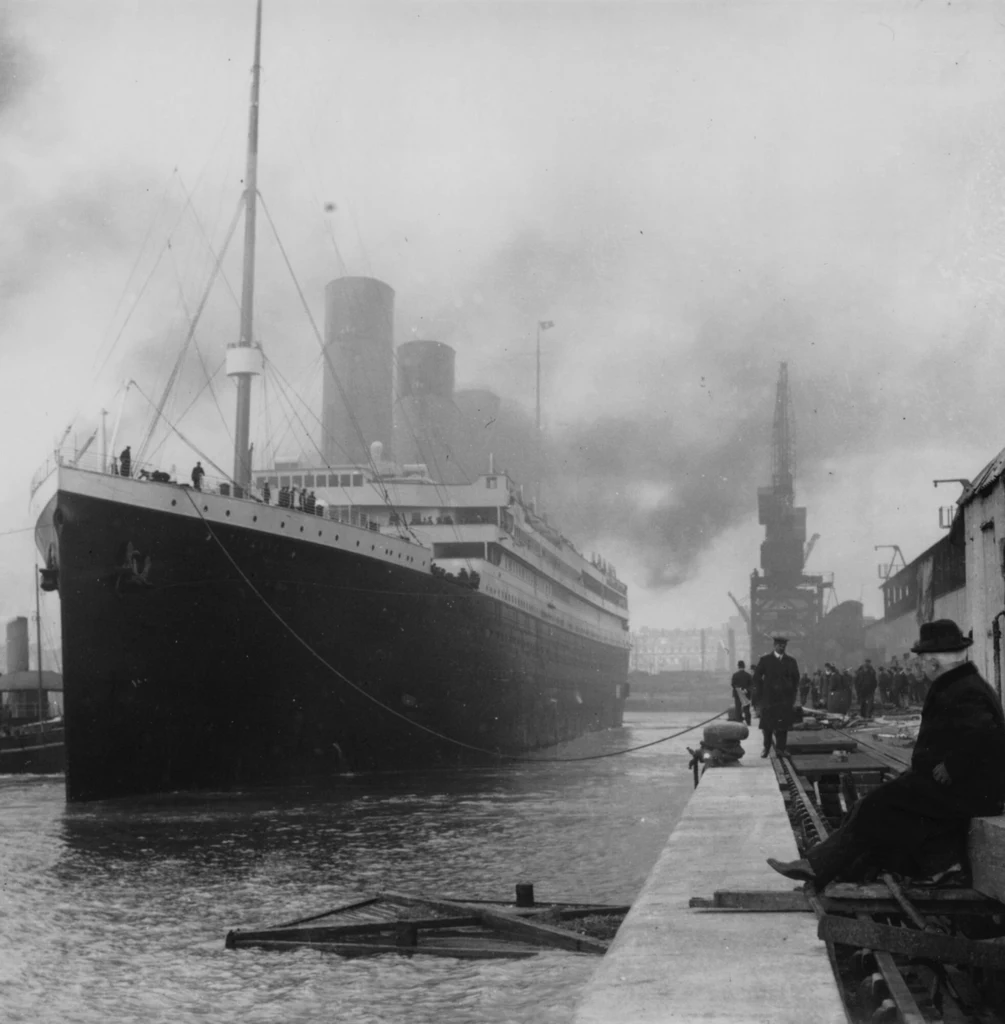 RMS TITANIC w porcie Southampton , 12 kwietnia 1912