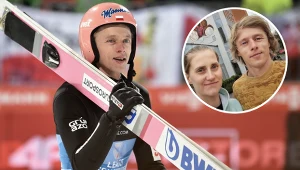 Skoki narciarskie. Na zdjęciu reprezentant Polski Dawid Kubacki oraz jego żona - Marta
