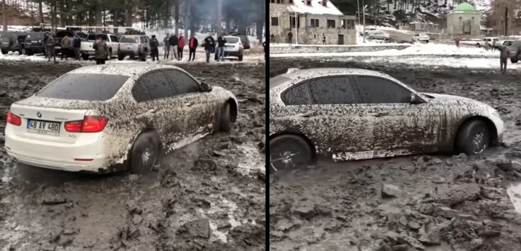 BMW 320d xDrive to dobre auto na zimowy wyjazd na narty, ale do offroadu juz niekoniecznie