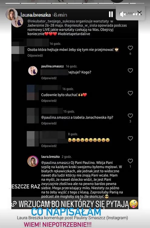 Laura Breszka, Paulina Smaszcz