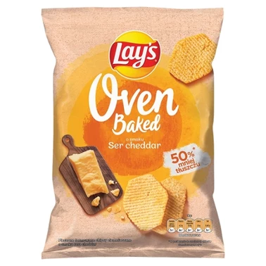 Lay's Oven Baked Pieczone formowane chipsy ziemniaczane o smaku sera cheddar 110 g - 1