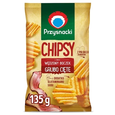 Przysnacki Chipsy o smaku wędzony boczek 135 g - 0