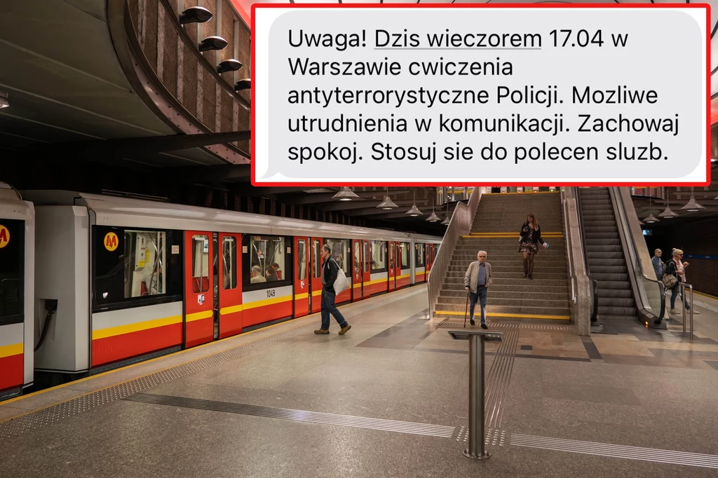 Alert RCB dla mieszkańców Warszawy. Ważny SMS o ćwiczeniach w metrze. 