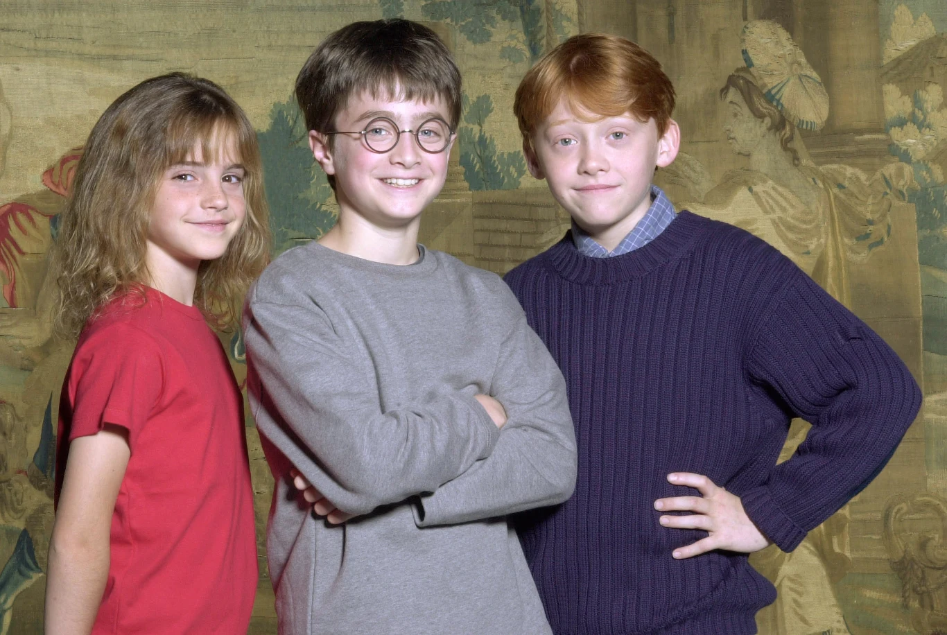 Emma Watson, Daniel Radcliffe i Rupert Grint, 2000 r.