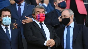 Joan Laporta w towarzystwie Florentino Pereza