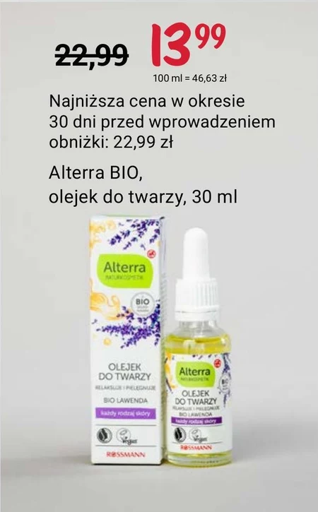 Olejek do twarzy Alterra