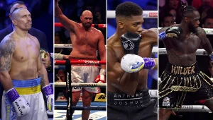 Od lewej: Ołeksandr Usyk, Tyson Fury, Anthony Joshua i Deontay Wilder
