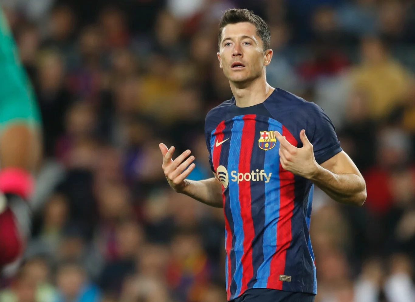 Robert Lewandowski - kapitan reprezentacji Polski - w barwach FC Barcelona
