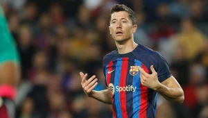 Robert Lewandowski - kapitan reprezentacji Polski - w barwach FC Barcelona