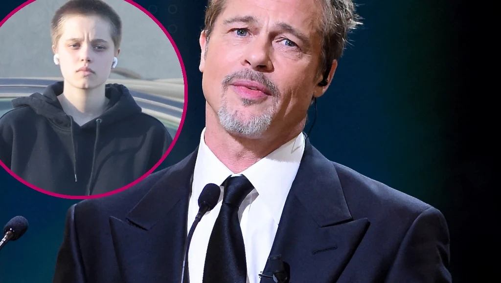 Brad Pitt i jego córka Shiloh Jolie-Pitt.