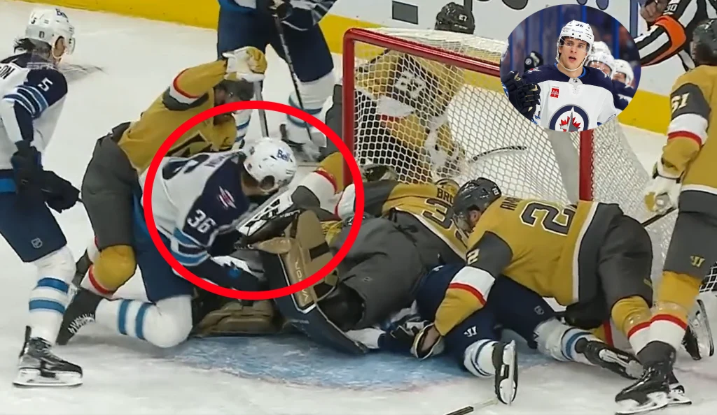 Hokeista Winnipeg Jets Morgan Barron miał ogrom szczęścia w nieszczęściu Hokeista Winnipeg Jets Morgan Barron miał ogrom szczęścia w nieszczęściu