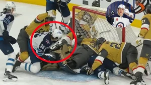 Hokeista Winnipeg Jets Morgan Barron miał ogrom szczęścia w nieszczęściu