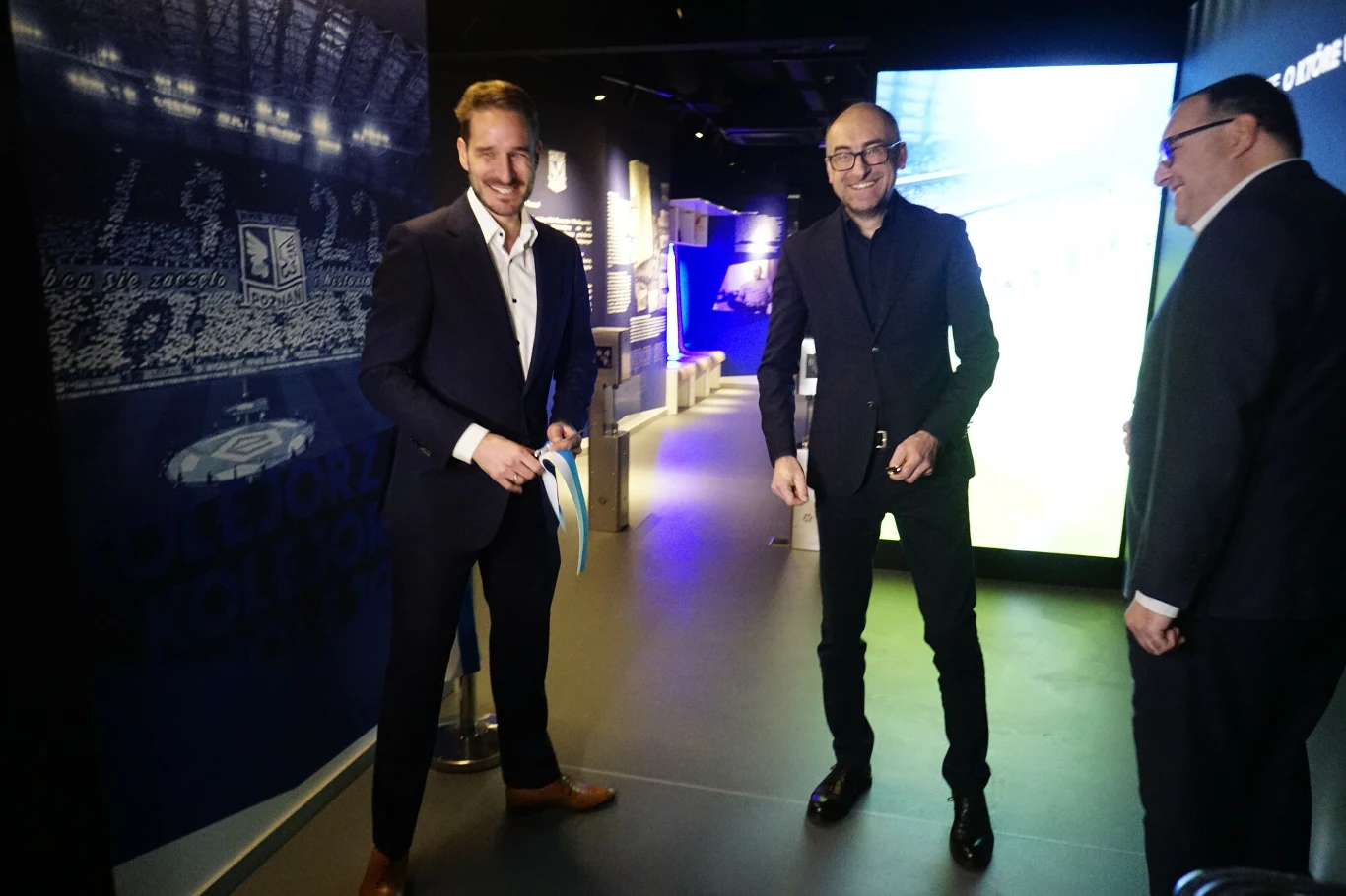 Piotr Rutkowski, Karol Klimczak i Maciej Henszel z Lecha Poznań