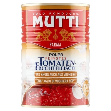 Mutti Pulpa drobno krojone pomidory bez skórki z czosnkiem 400 g - 1