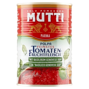 Mutti Pulpa drobno krojone pomidory bez skórki z bazylią 400 g - 1