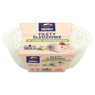 SEKO Filety śledziowe w sosie koperkowym 250 g - 2