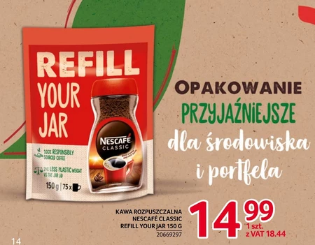 NESCAFÉ Classic Refill Kawa rozpuszczalna 150 g