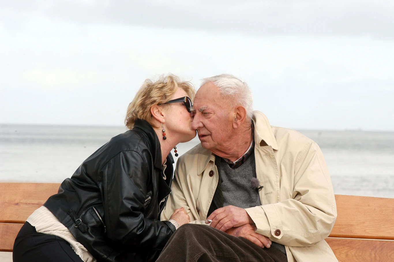 Magdalena Zawadzka i Gustaw Holoubek