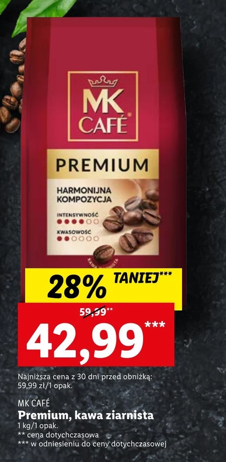 MK Café Premium Kawa ziarnista 1000 g