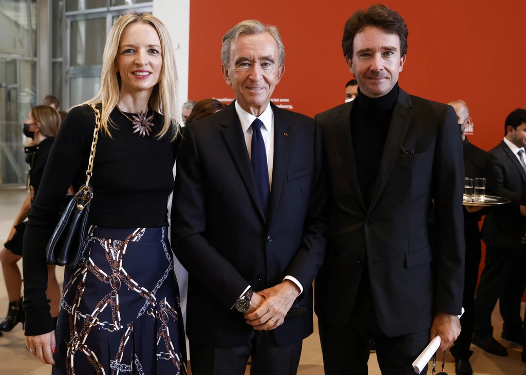 Arnault może przekazać LVMH jednemu z dzieci. Na zdjęciu z córką Delphine i synem Antoine