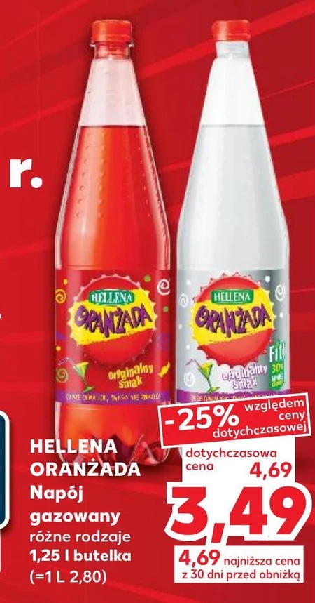 Hellena Oranżada czerwona 1,25 l