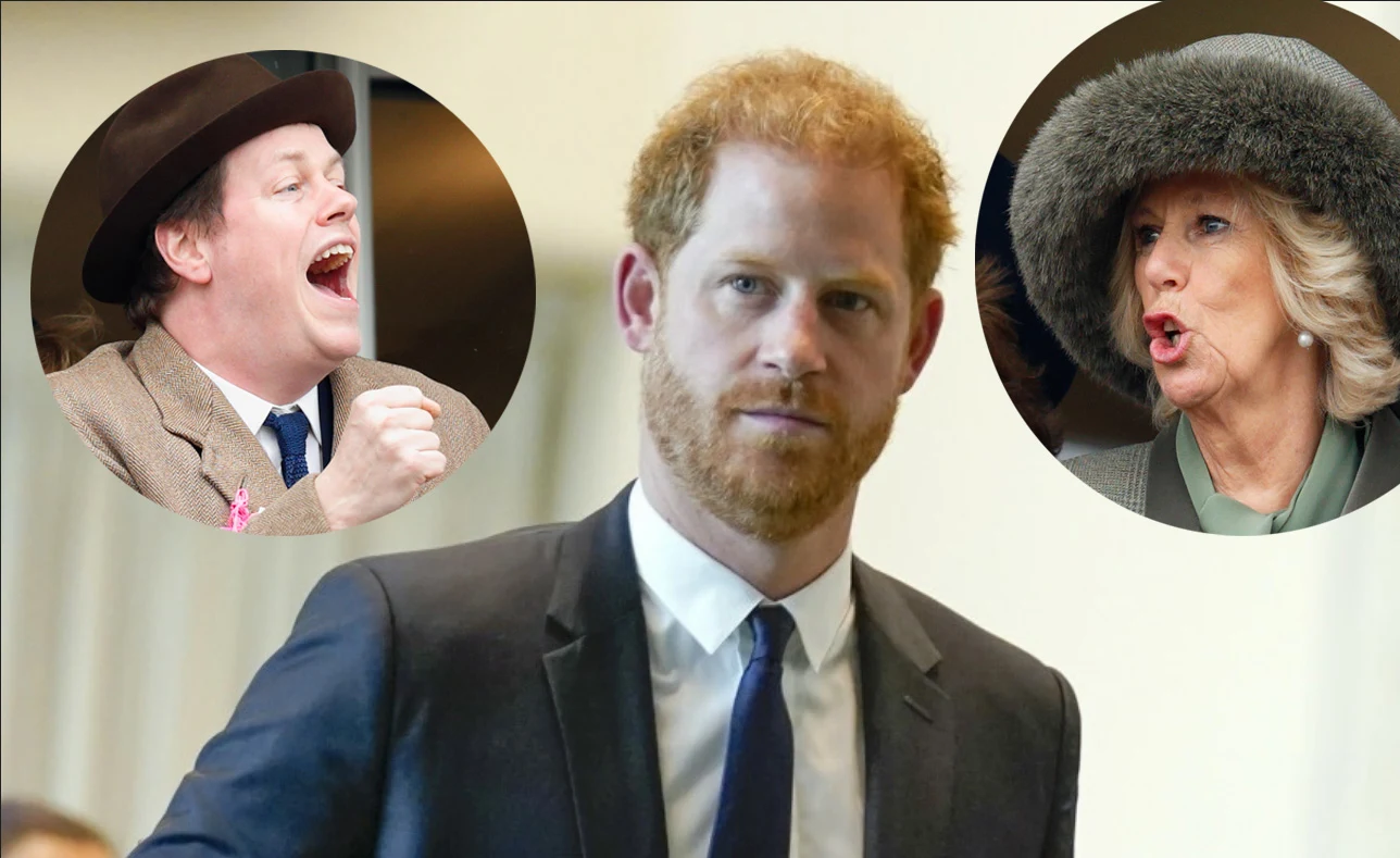 Książę Harry, królowa Camilla, Tom Parker Bowles Książę Harry, królowa Camilla, Tom Parker Bowles