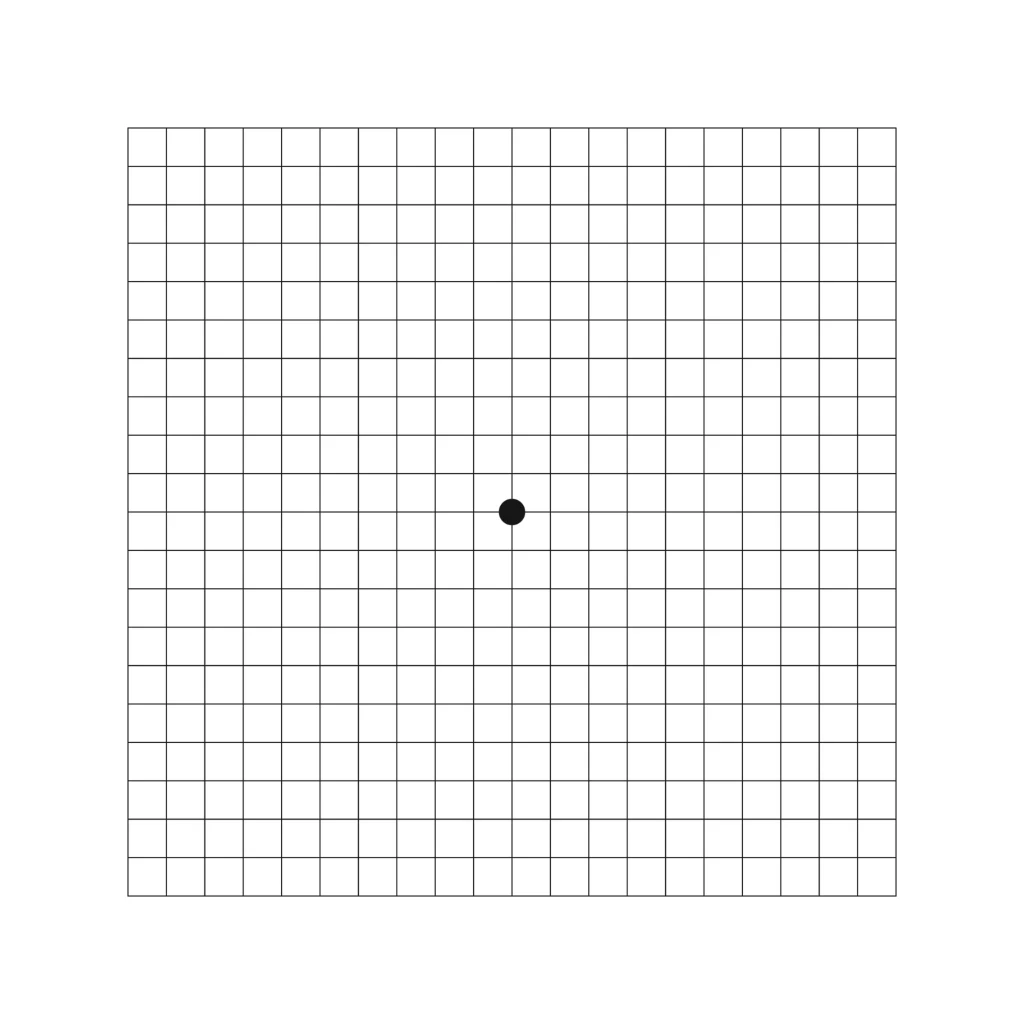 Test Amslera służy diagnozowaniu zwyrodnieniowych zmian w obrębie plamki żółtej. Można go wykonywać w domu