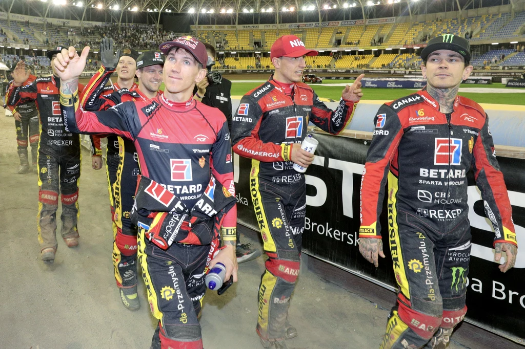 Drużyna Betard Sparty: Maciej Janowski, Piotr Pawlicki i Tai Woffinden
