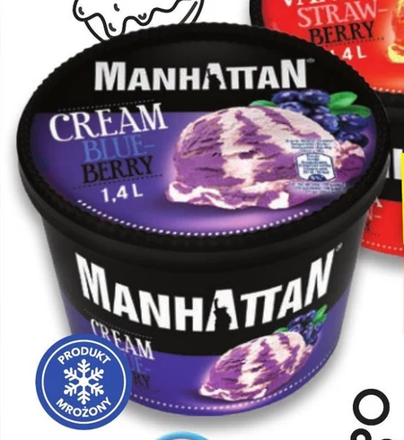 Manhattan Lody ze śmietanką i lody jagodowe 1400 ml