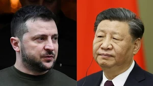 Prezydent Ukrainy Wołodymyr Zełenski i przywódca Chin Xi Jinping