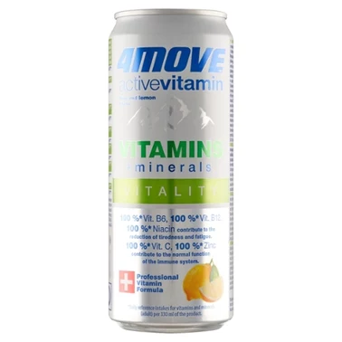 4Move Active Vitamin Gazowany napój smak limonki i cytryny 330 ml - 5